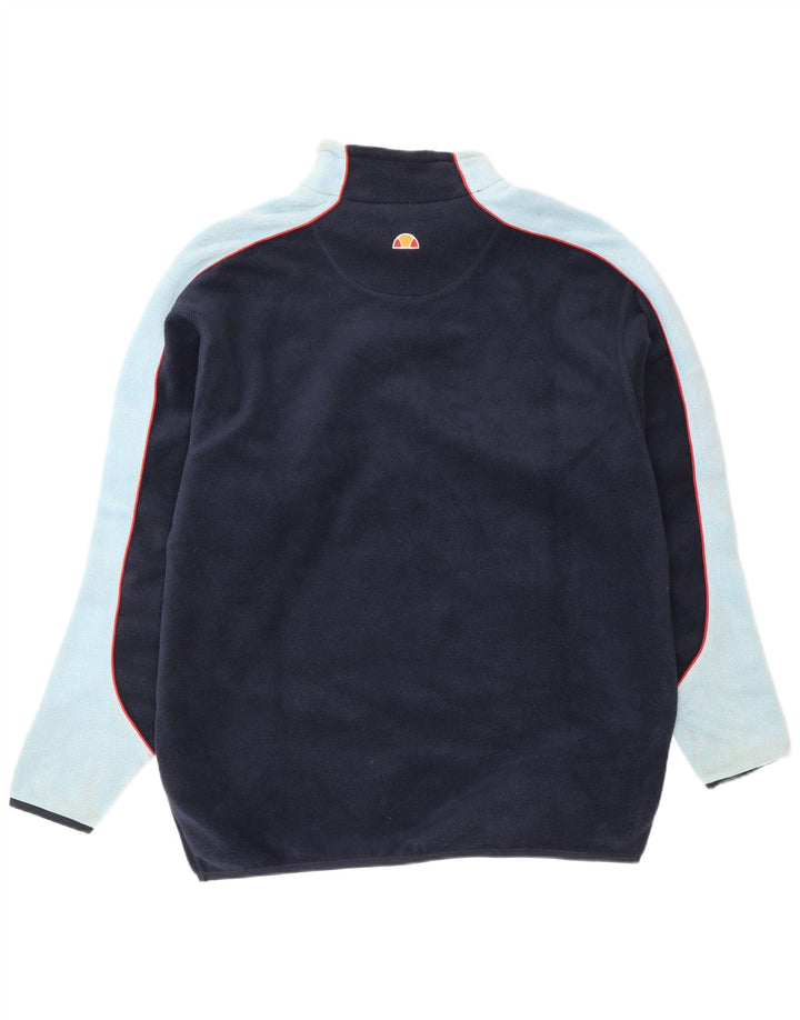Ellesse Hombre Jersey De Forro Polar Grande Azul Marino Colorblock Poliéster