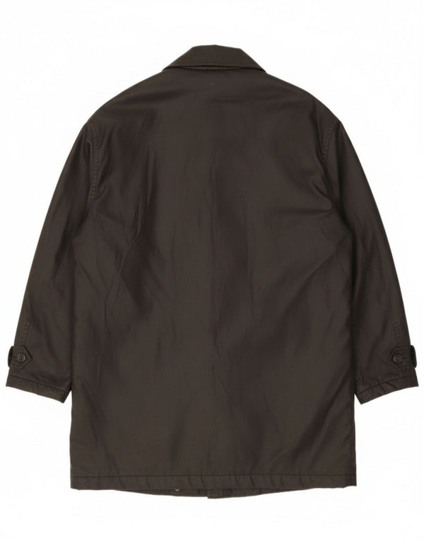 Vintage hombres cortavientos abrigo Reino Unido 42 XL negro