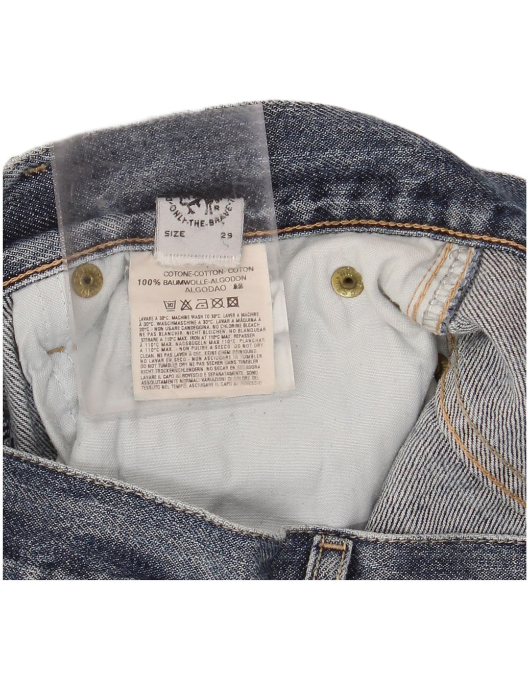 DIESEL Shorts Vaqueros Hombre W29 Small Azul Algodón