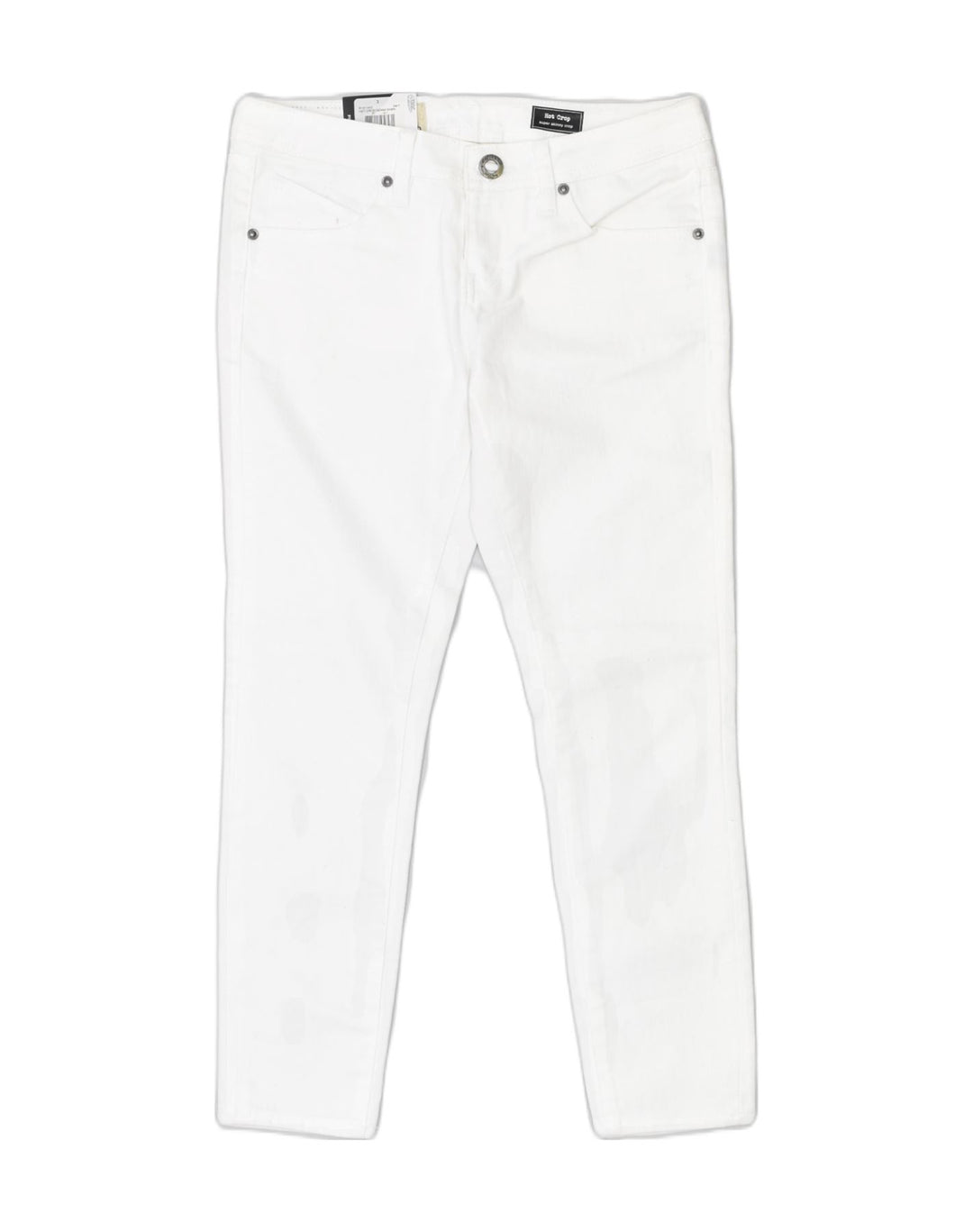 VOLCOM Womens Super Skinny Cropped Jeans W26 L25 White Cotton | Vintage Volcom | Thrift | Second-Hand Volcom | Used Clothing | Messina Hembry 