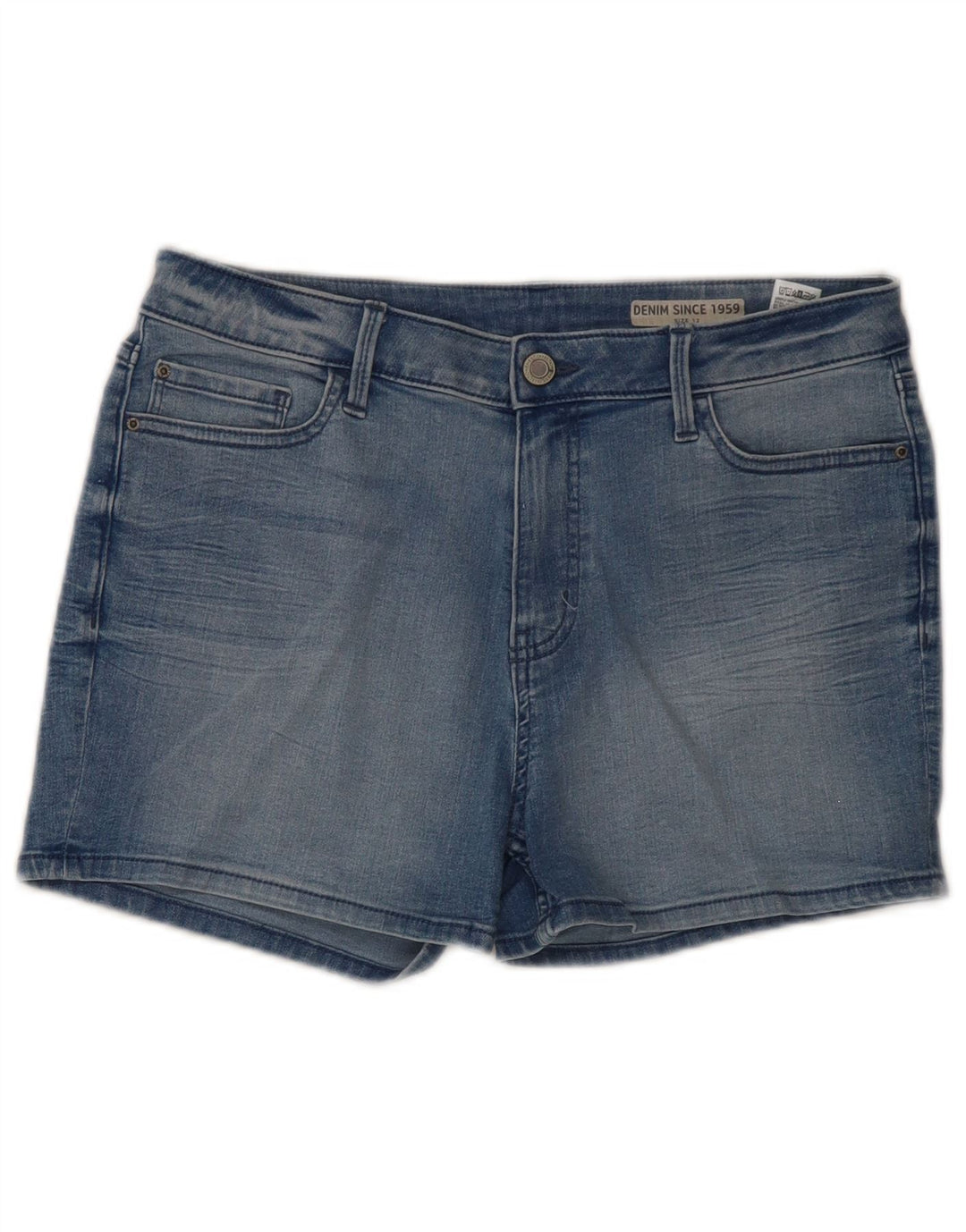 Marks & Spencer Pantalones cortos vaqueros para mujer UK 12 Medium W31 Algodón azul