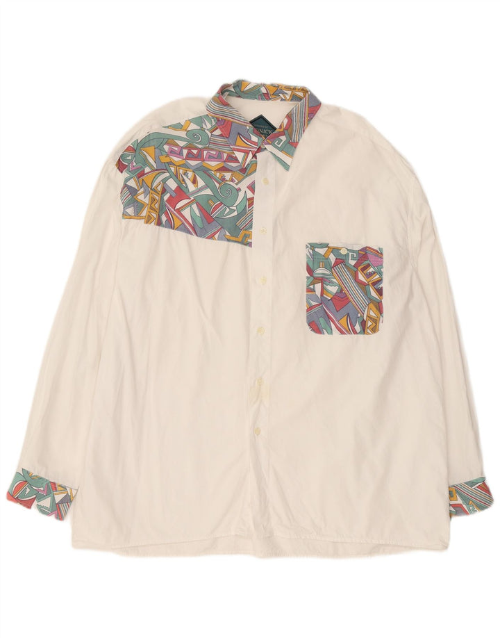 Camisa Rudnick Hombre 2XL Algodón Geométrico Blanco