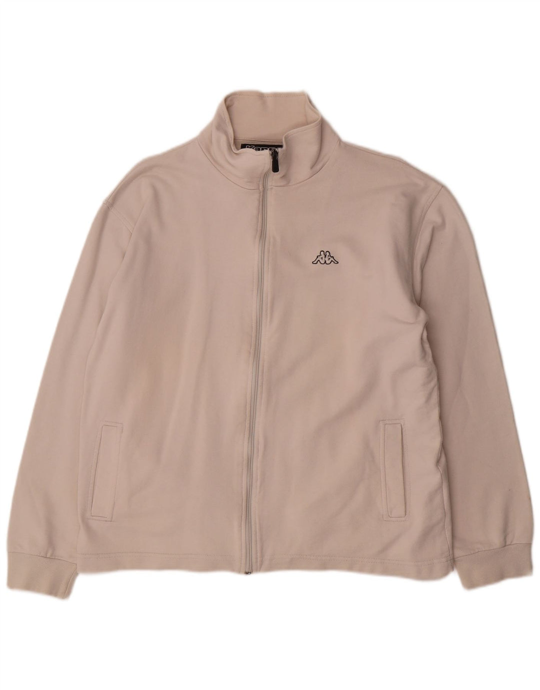 KAPPA Hombre Chándal Top Chaqueta Algodón Beige Medio