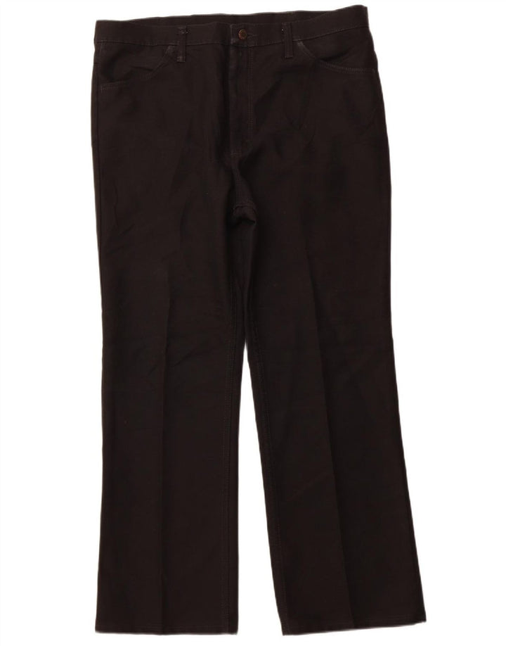 Wrangler Pantalones Casuales Rectos Para Hombre W38 L30 Poliéster Negro