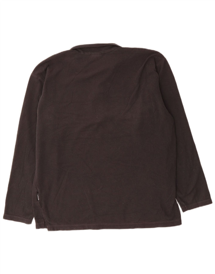 JACK WOLFSKIN Jersey polar con cuello y cremallera para hombre Poliéster negro grande