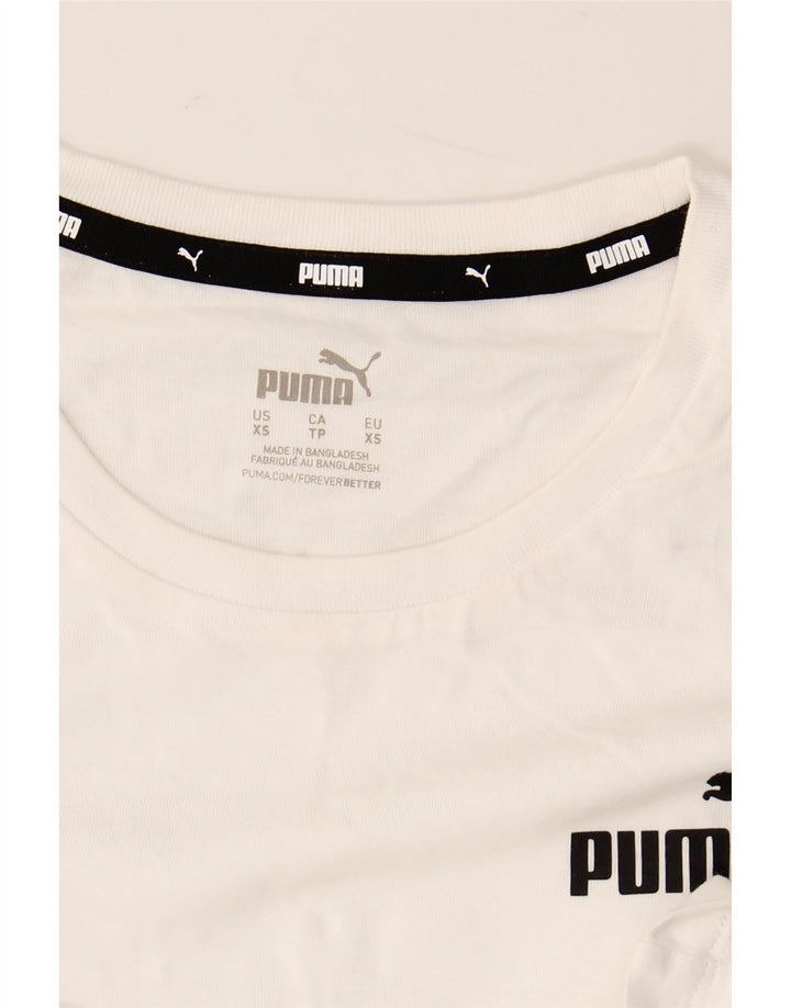 PUMA Camiseta sin mangas con gráfico extragrande para mujer UK 6 XS Blanco