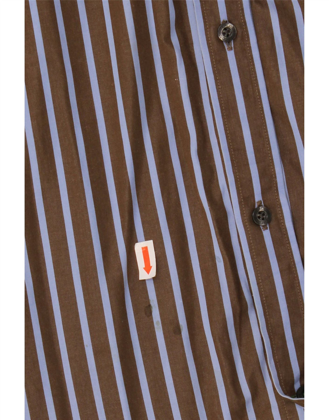 Camisa Lacoste para hombre talla 43 algodón a rayas marrón grande