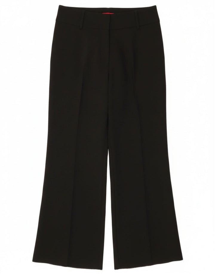 Max & Co. Pantalones de traje con corte de bota para mujer UK 8 Small W30 L31 Poliéster negro