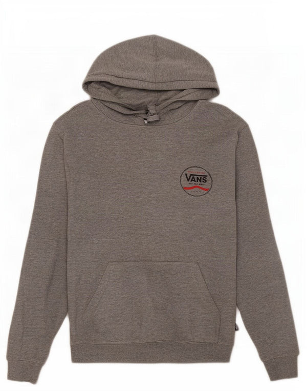 Vans Hombre Sudadera Con Capucha Gráfica Jersey Pequeño Gris Moteado