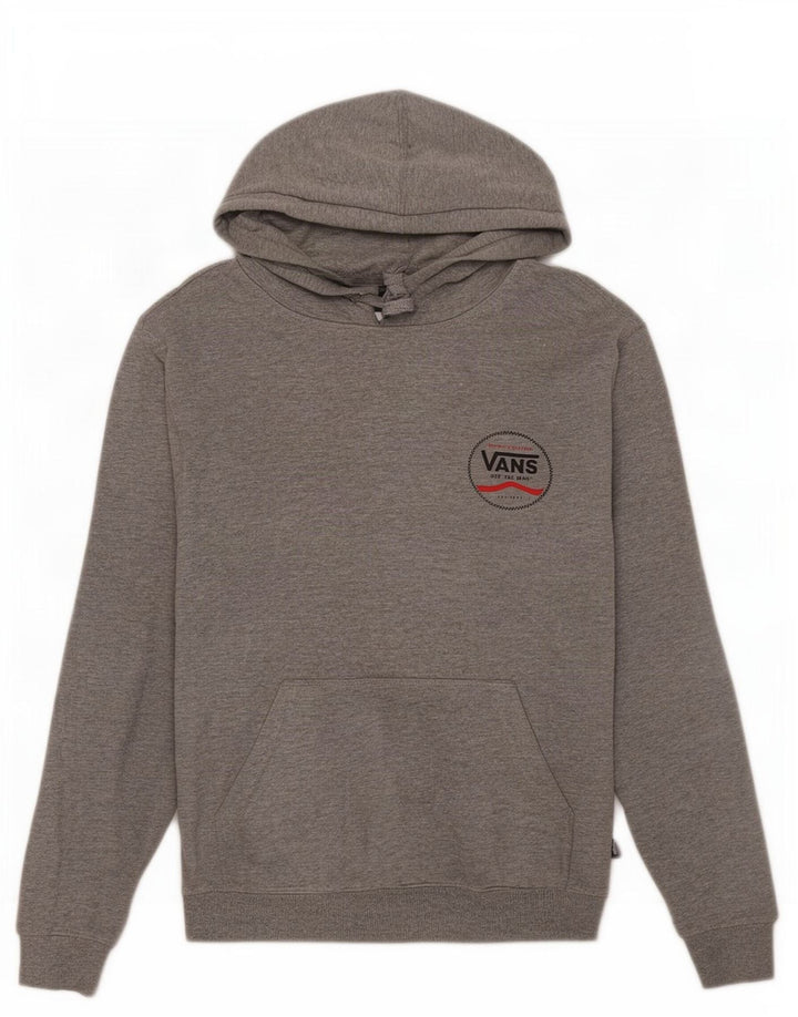 Vans Hombre Sudadera Con Capucha Gráfica Jersey Pequeño Gris Moteado