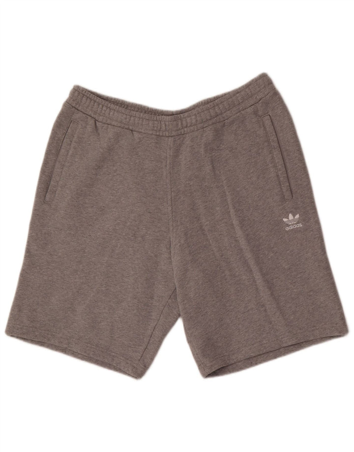 Adidas - Pantalones cortos deportivos para hombre, talla grande, gris