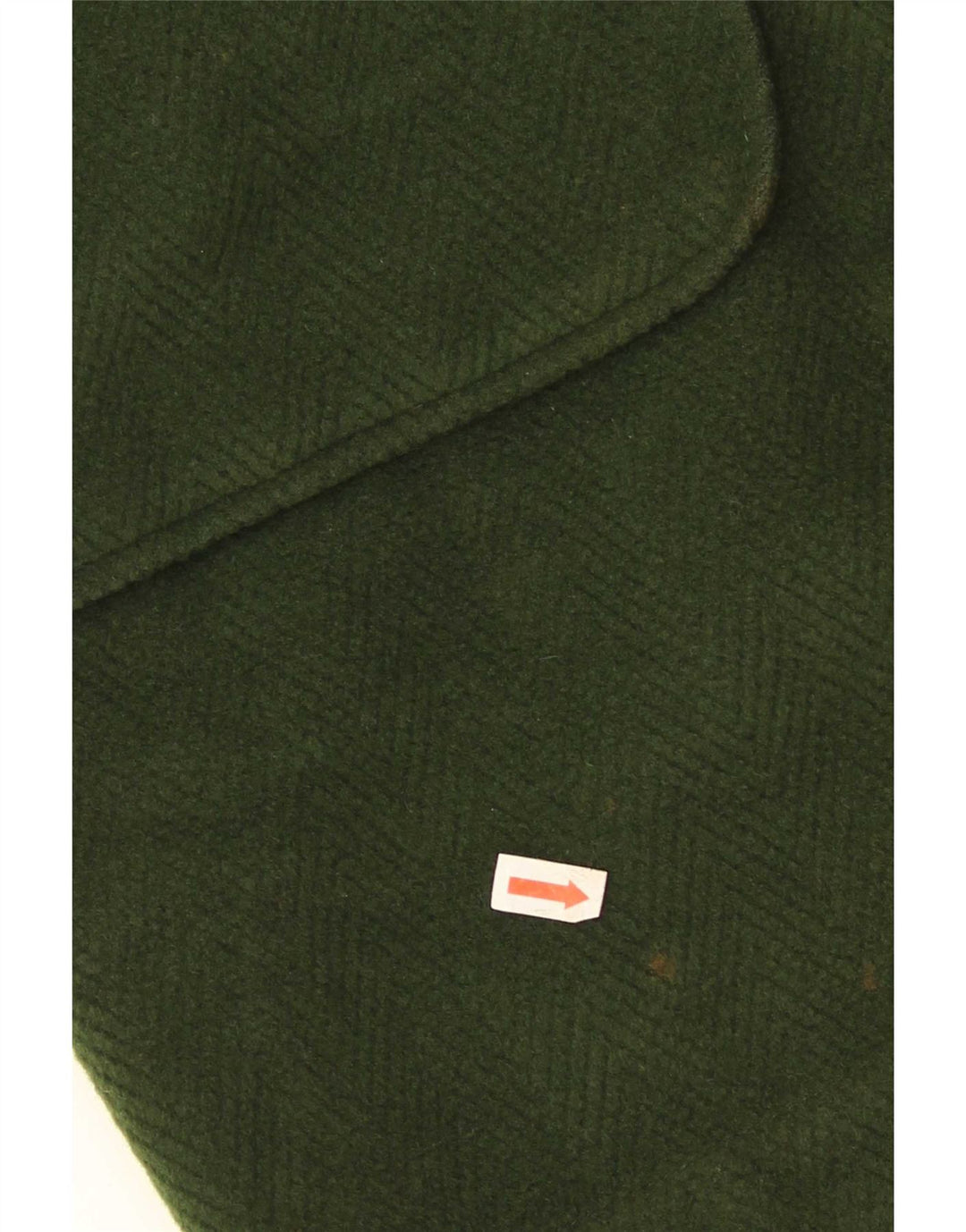 Vintage hombres con capucha Duffle abrigo Reino Unido 38 acetato verde medio