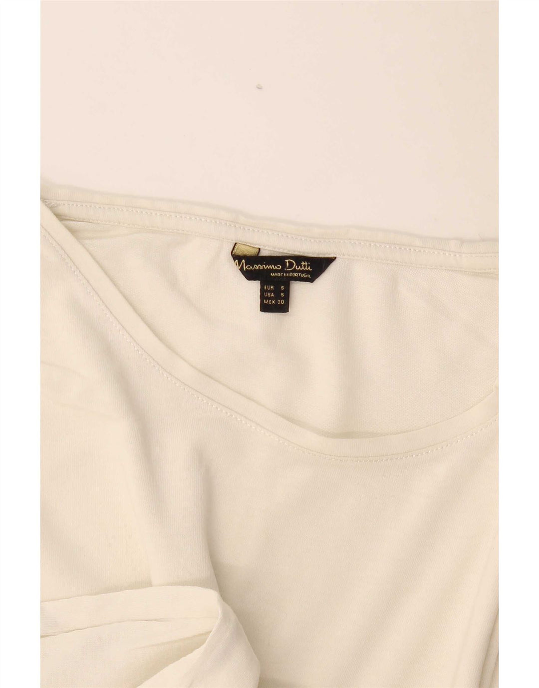 Massimo Dutti Camiseta Mujer Top UK 10 Small Off White