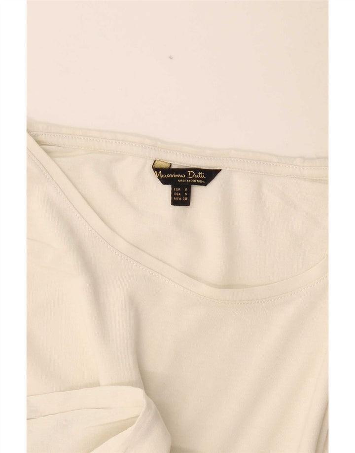 Massimo Dutti Camiseta Mujer Top UK 10 Small Off White