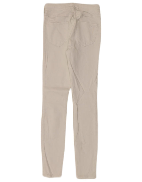 Hollister Jeans Ajustados para Mujer US 1 XS W25 L28 Algodón Blanco
