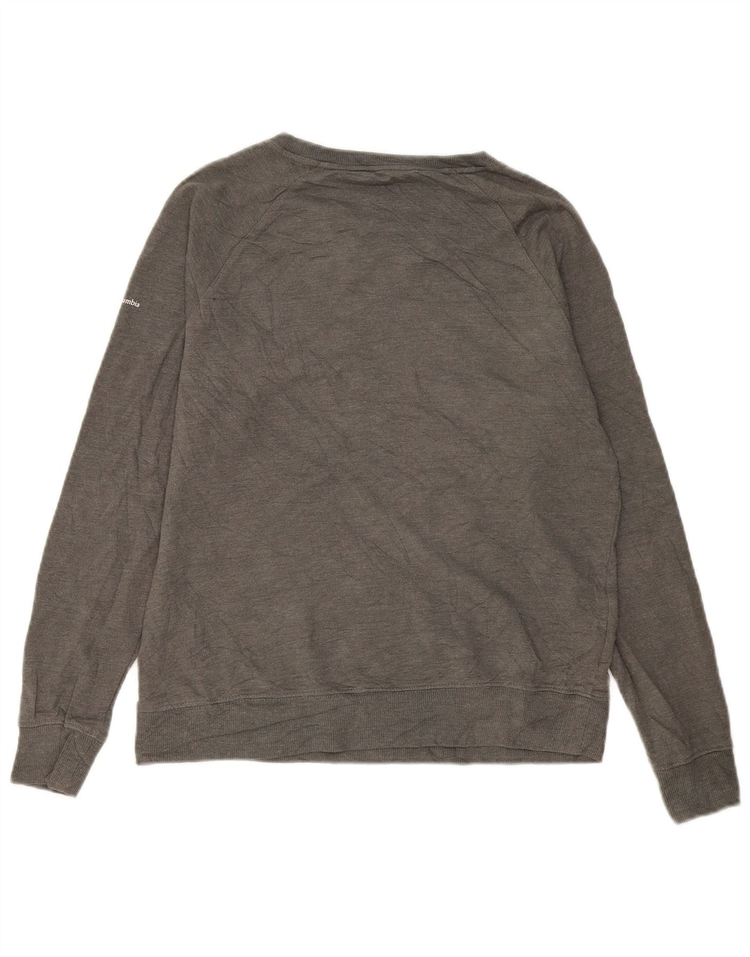 Columbia Sudadera Gráfica para Mujer Jersey UK 44 Algodón Gris Medio