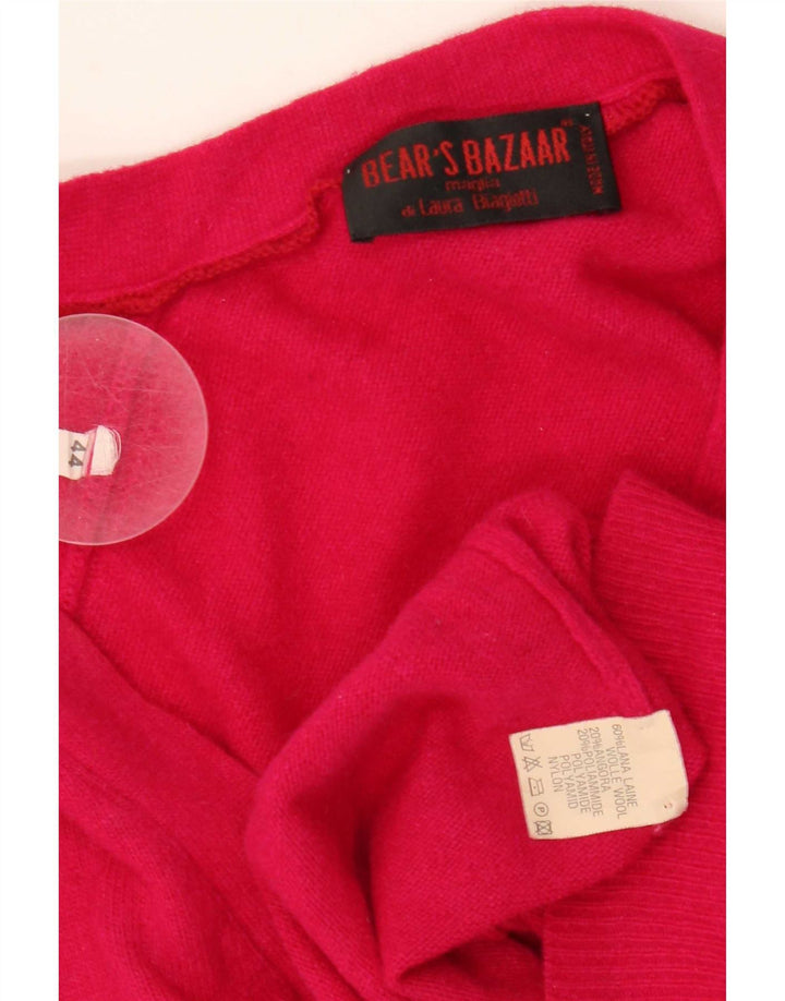 Laura Biagiotti Suéter tipo cárdigan para mujer Bear's Bazaar IT 44 Rosa mediano