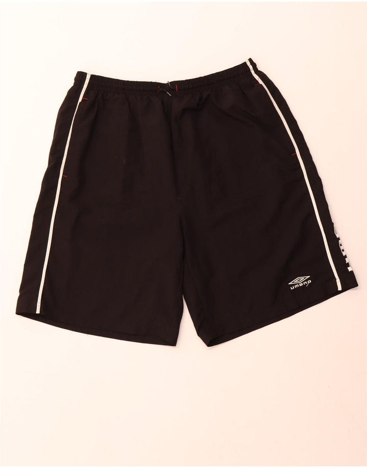 Umbro Pantalones cortos deportivos gráficos para hombre 2XL Poliéster negro