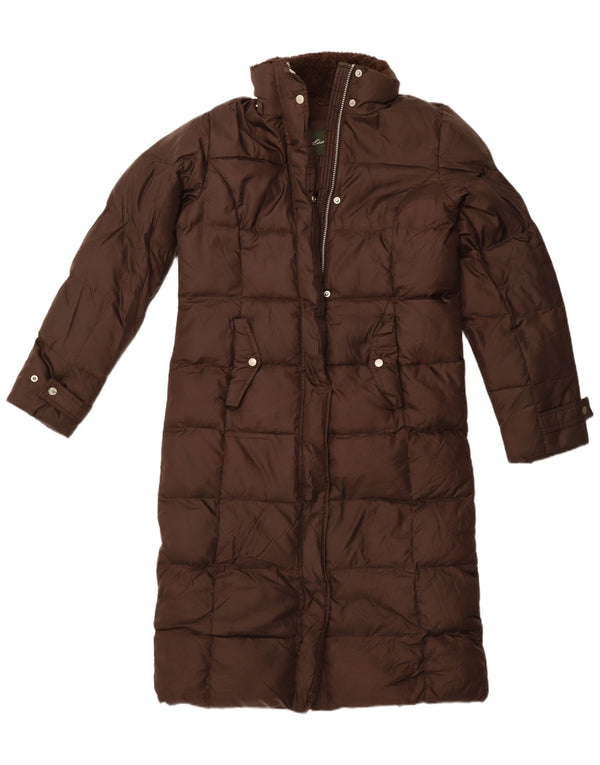 Eddie Bauer Abrigo acolchado extragrande para mujer UK 10 Small Marrón Poliéster