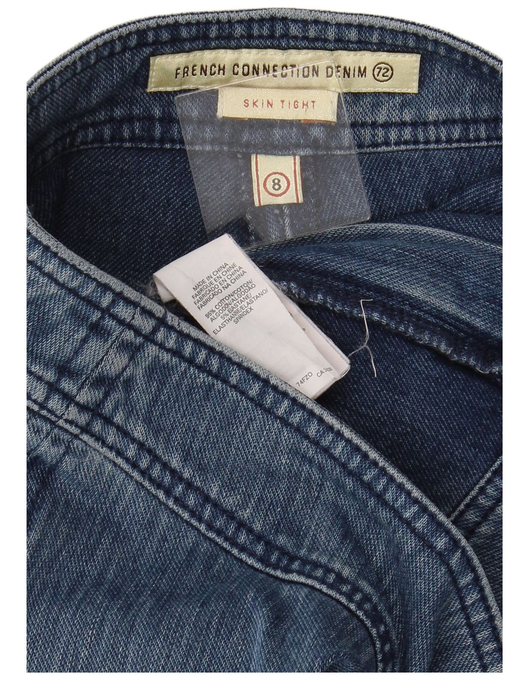 FRENCH CONNECTION Jeans ajustados para mujer US 8 Medium W28 L32 Algodón azul