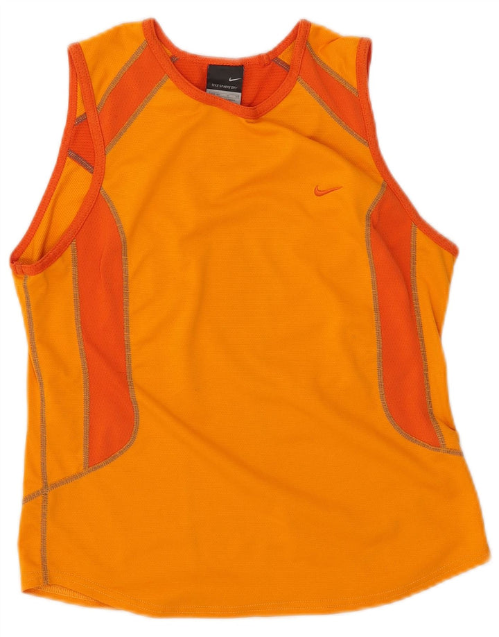 Camiseta sin mangas Nike para mujer US 8/10 Naranja medio Colorblock Poliéster