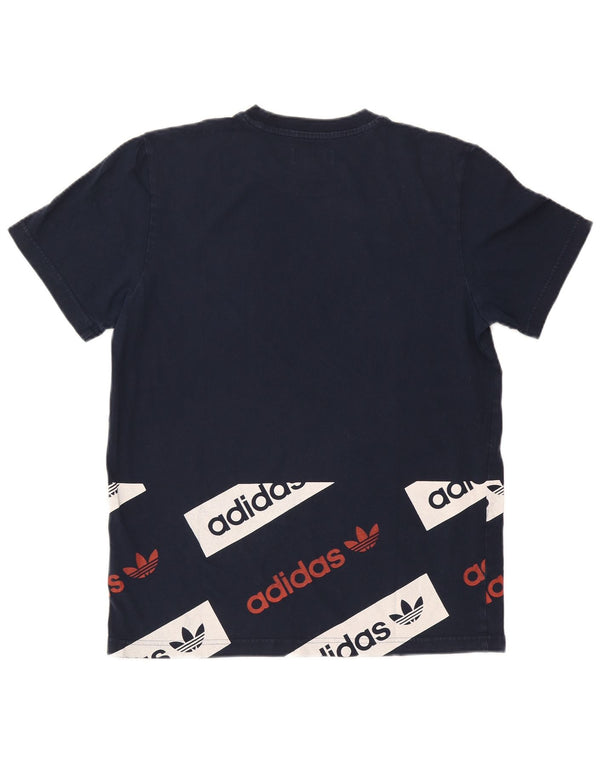 Adidas - Camiseta gráfica para hombre, talla grande, algodón azul marino
