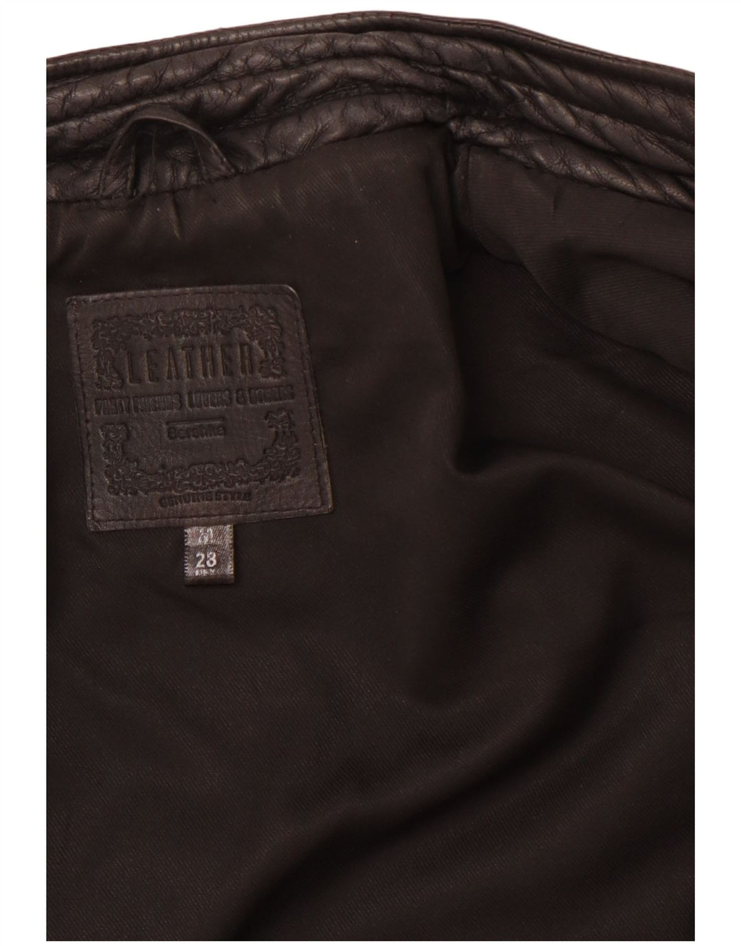 BERSHKA Chaqueta de cuero para mujer UK 42 Medium Black Leather