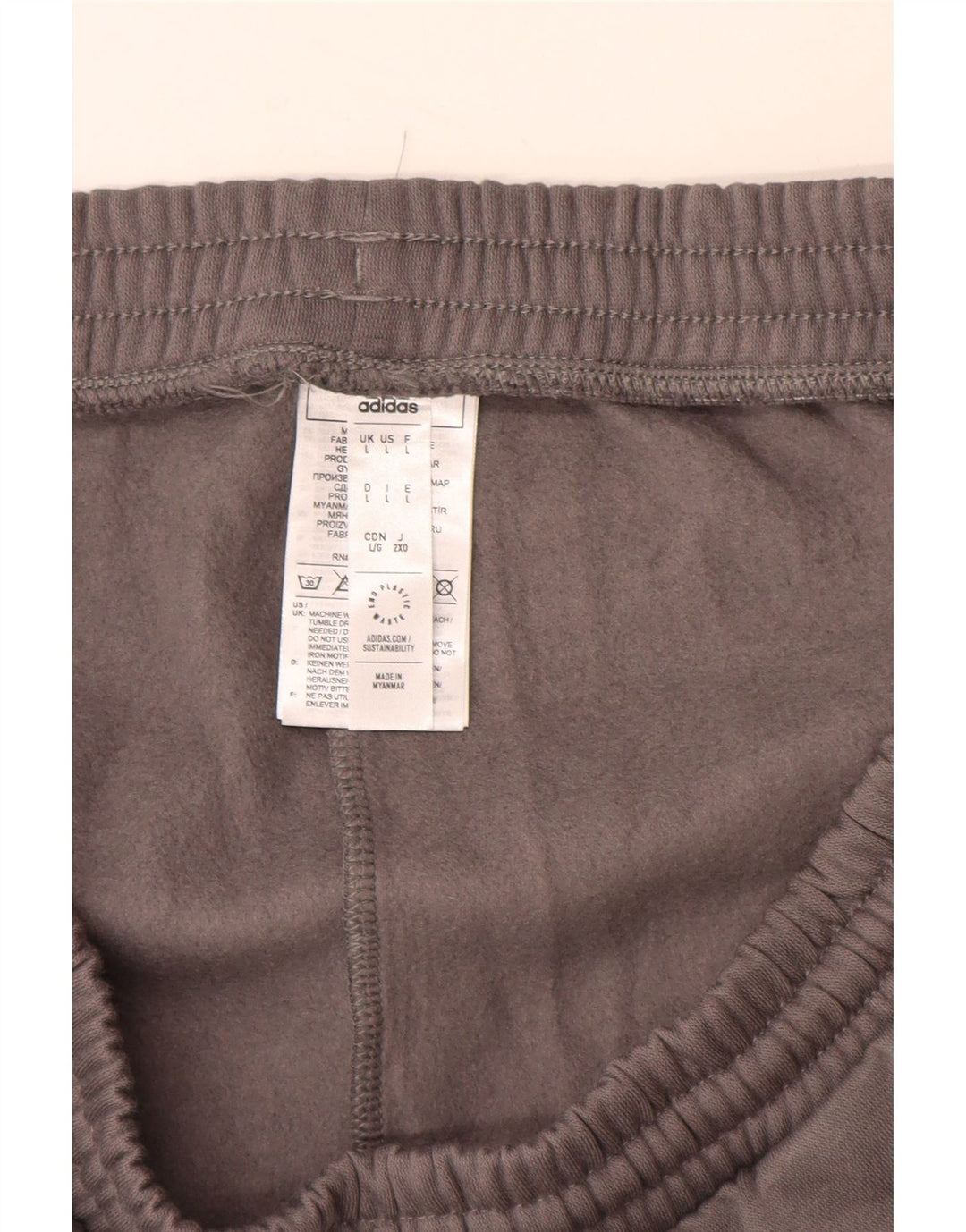 ADIDAS Hombre Chándal Pantalones Joggers Grande Gris Algodón