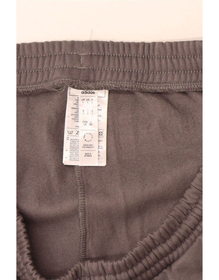 ADIDAS Hombre Chándal Pantalones Joggers Grande Gris Algodón