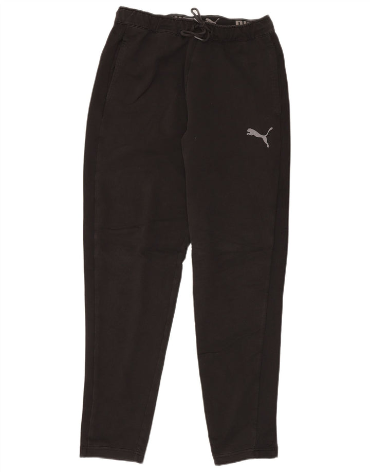 Pantalones de chándal PUMA para hombre, algodón negro mediano