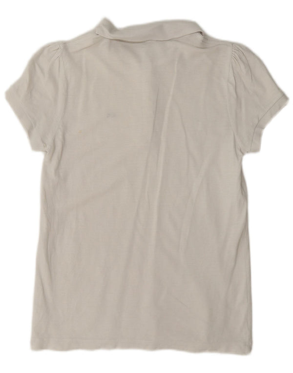 Polo Lacoste Mujer Talla 42 Grande Algodón Blanco