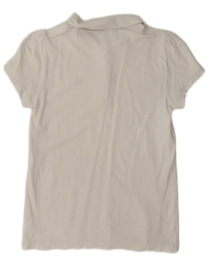 Polo Lacoste Mujer Talla 42 Grande Algodón Blanco