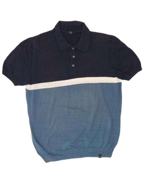 Fay Polo para hombre IT 48 Medium Azul marino Colorblock