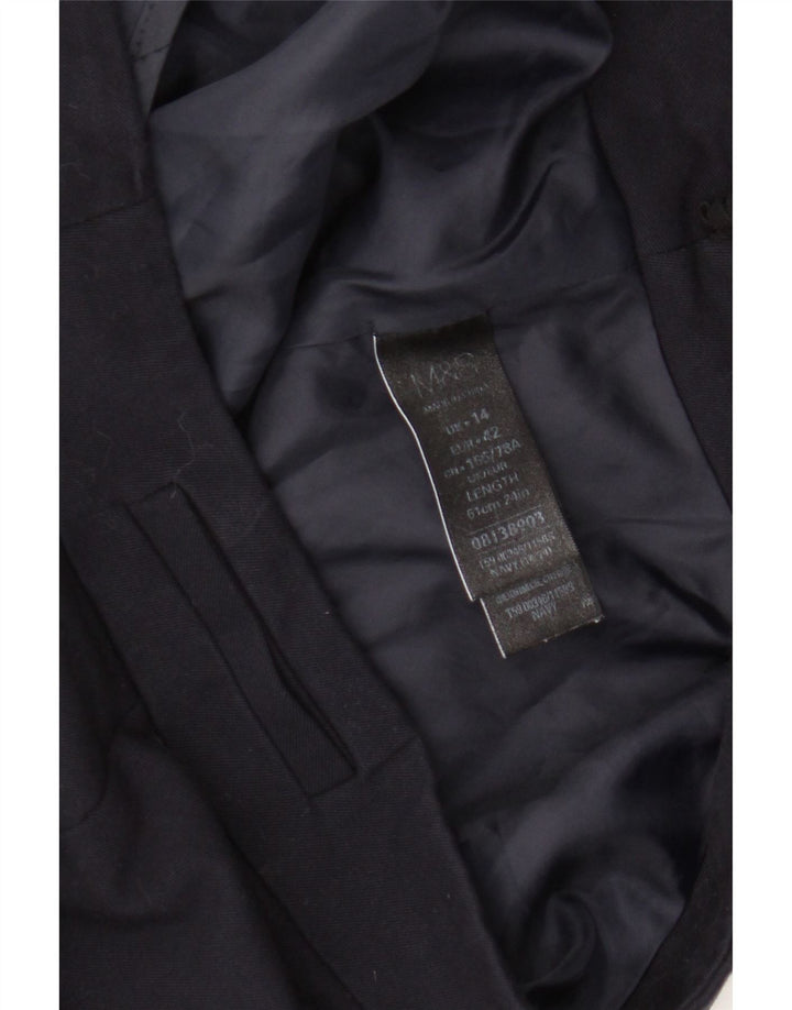 Marks & Spencer Falda lápiz para mujer Reino Unido 44 Grande W34 Poliéster azul marino