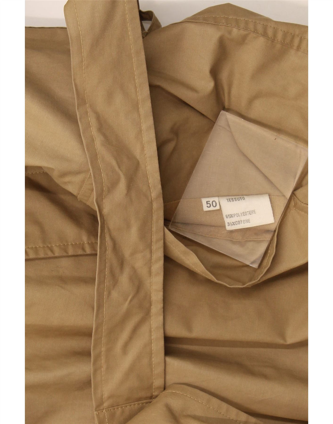 Gabardina vintage para hombre IT 50 Poliéster beige grande
