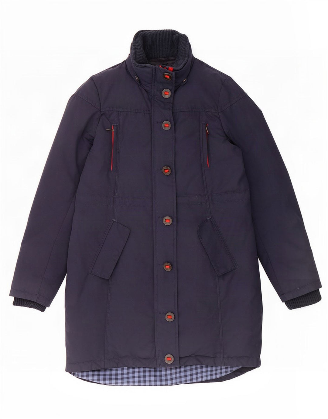 Abrigo acolchado para mujer Fat Face UK 40 Small Nylon azul marino