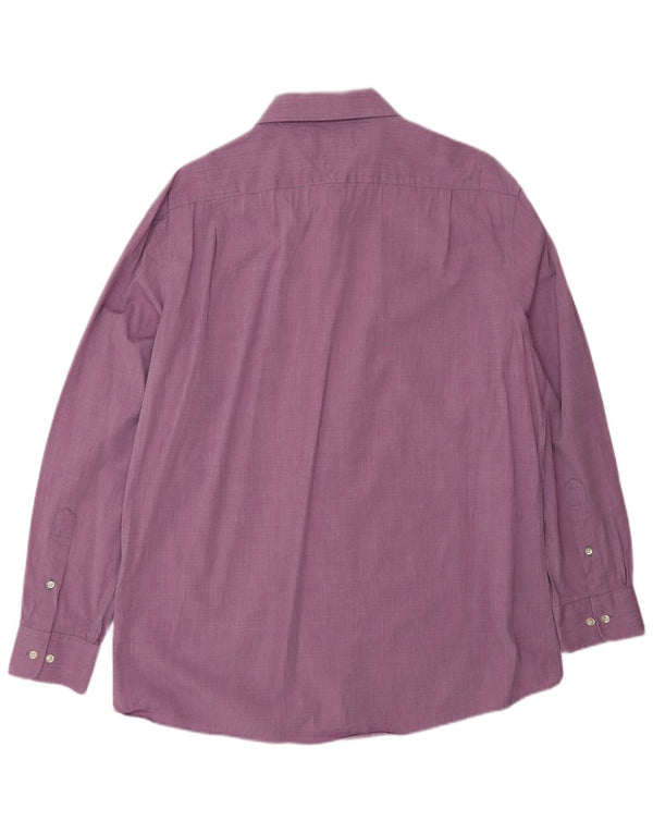 Tommy Hilfiger Camisa Slim Fit para Hombre Talla 16 1/2 Grande Algodón Púrpura