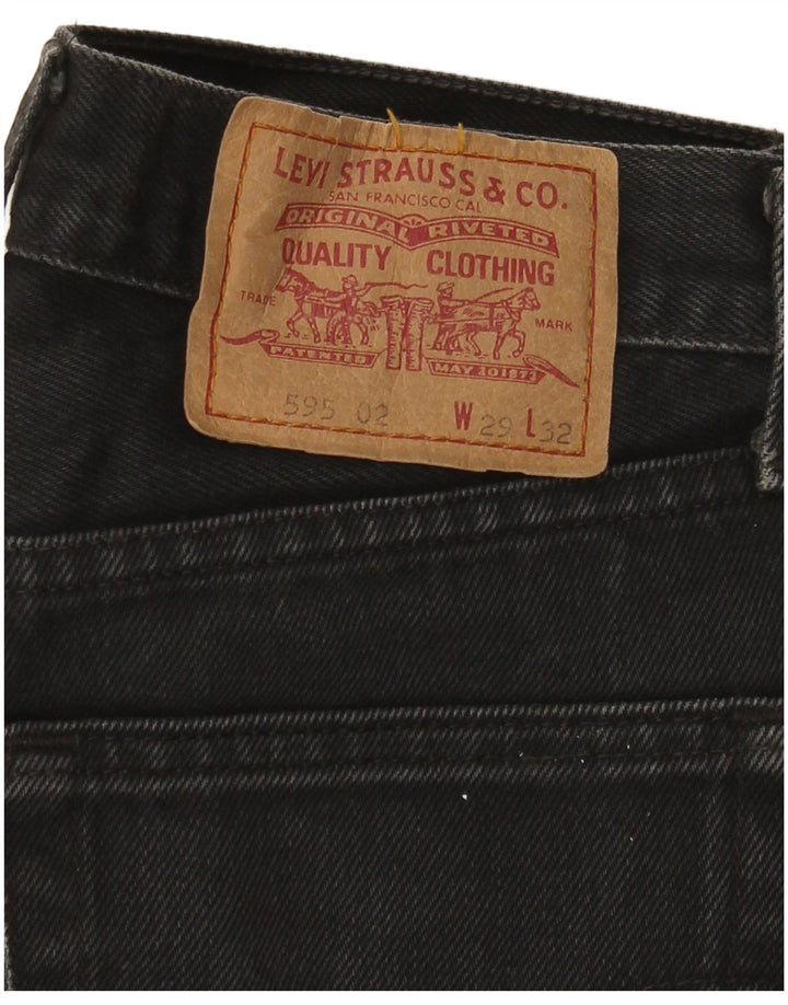 Vaqueros Levi's Mujer Baggy Rectos W29 L32 Algodón Negro