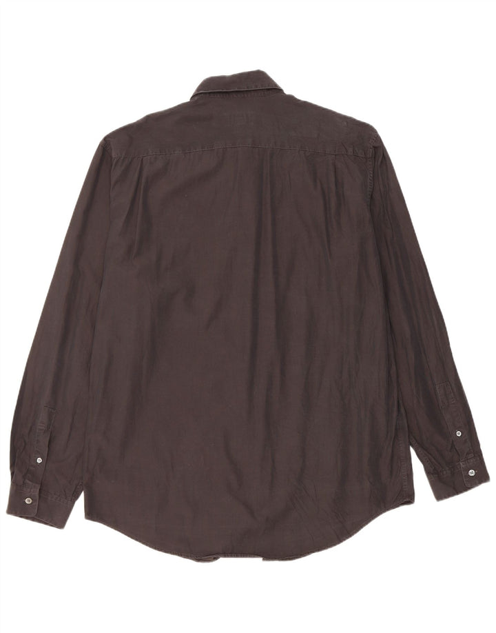 Calvin Klein Camisa para hombre Talla 43 Grande Algodón negro