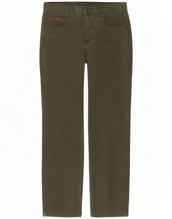 Pantalones Wrangler Texas Straight de pana para hombre W30 L30 Algodón caqui