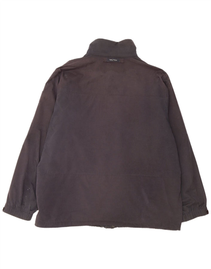 Nautica Chaqueta cortavientos para hombre UK 42 XL Poliéster negro