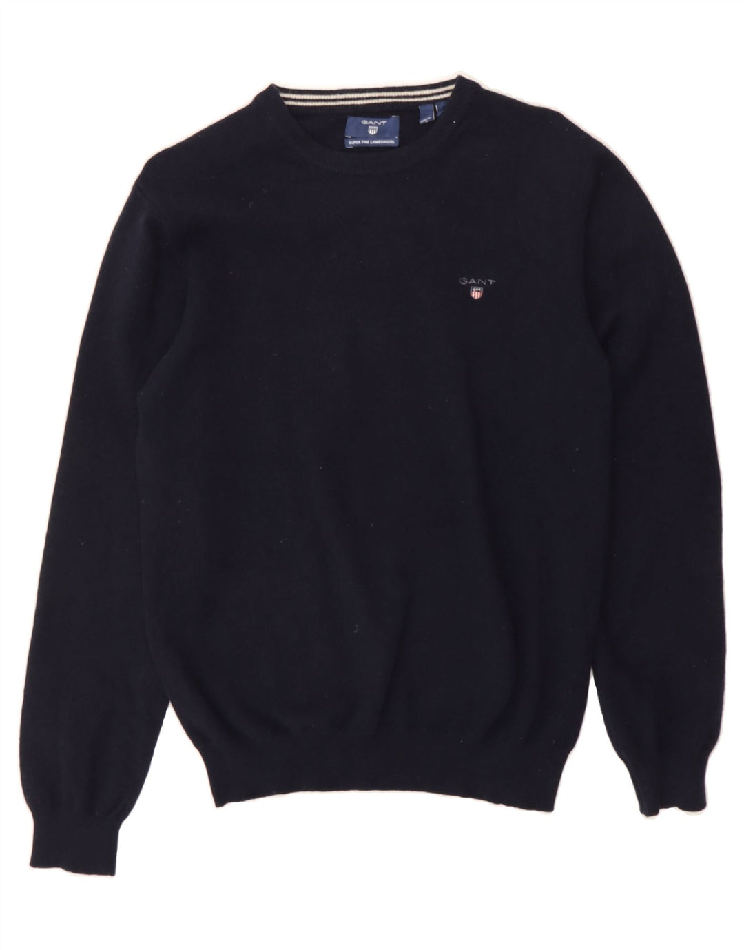 GANT Womens Boat Neck Jumper Sweater UK 14 Medium Navy Blue Wool Vintage Gant and Second-Hand Gant from Messina Hembry 