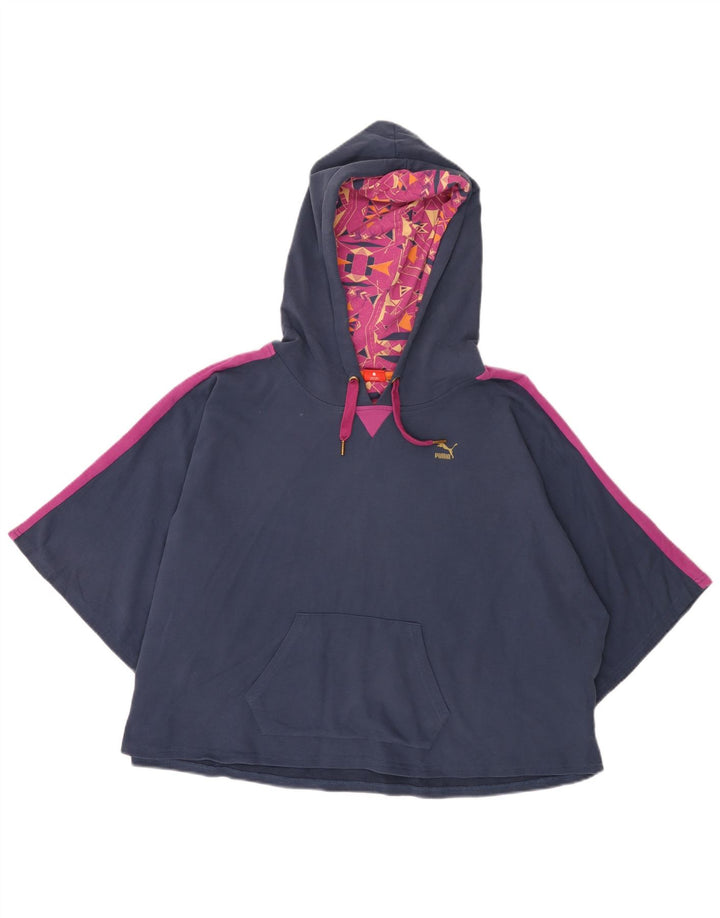 PUMA Jersey con capucha extragrande para mujer UK 12 Medium Azul marino