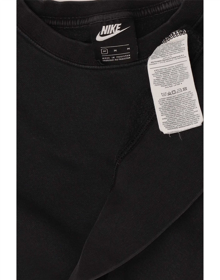 Nike - Sudadera corta extragrande para mujer, talla 40, talla mediana, algodón negro