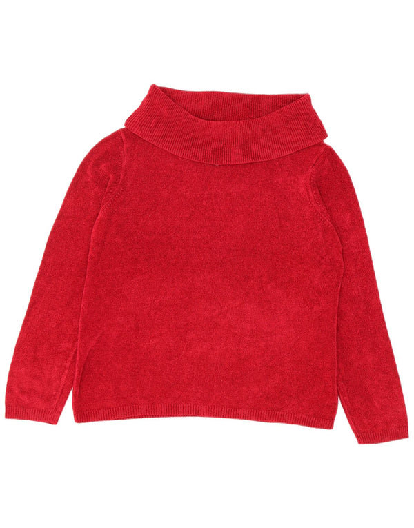 Marks & Spencer Jersey con cuello vuelto para mujer UK 40 XL Viscosa roja