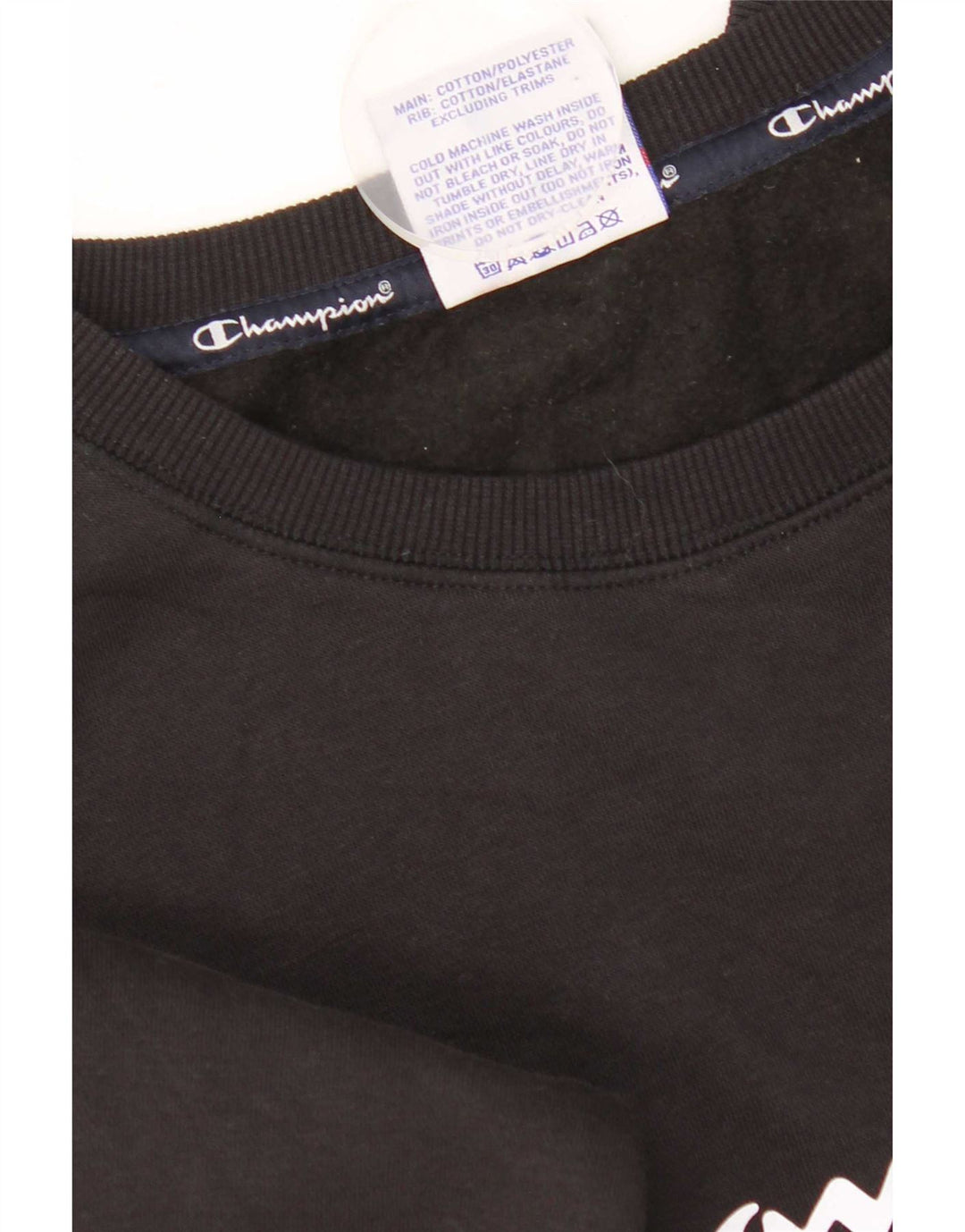 Champion Sudadera Gráfica para Mujer Jumper UK 12 Medium Negro Algodón