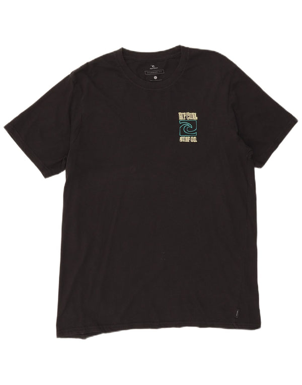 Rip Curl - Camiseta gráfica de ajuste estándar para hombre, talla grande, color negro