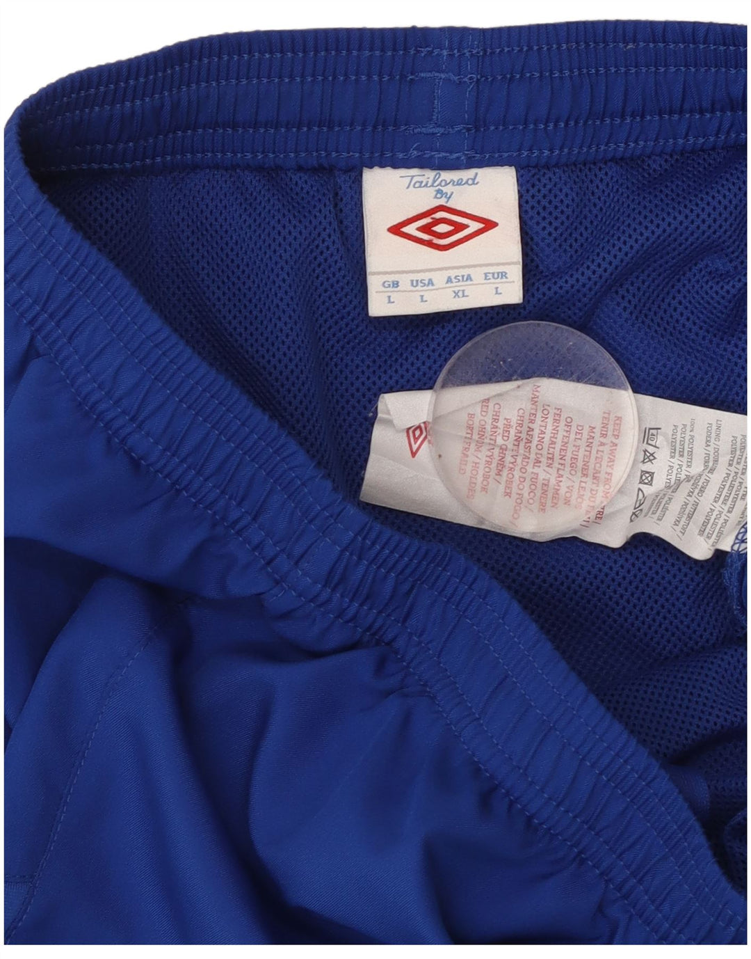 UMBRO Pantalones cortos deportivos para hombre poliéster azul grande