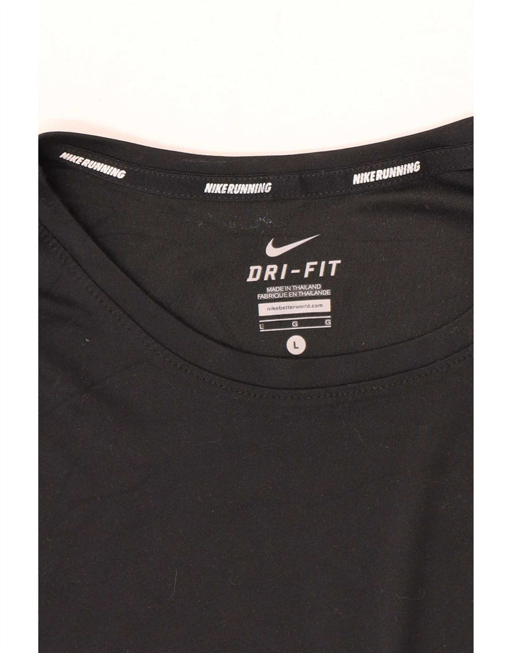 Nike - Camiseta de manga corta para correr para hombre, talla grande, color negro