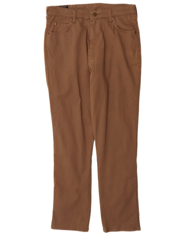 Pantalones Lee Dallas Slim Casuales para Mujer W34 L30 Algodón Marrón